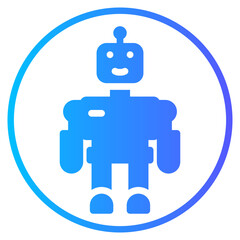 robot gradient icon