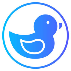 rubber duck gradient icon