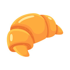 Delicious Golden Croissant Illustration on White Background