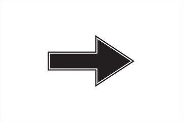 Black arrow vector symbol for modern user interfaces