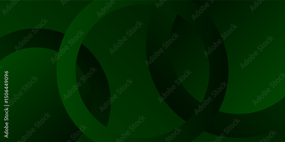 Poster minimalist soft abstract background in gradient green and white tones with circles. circle effect st