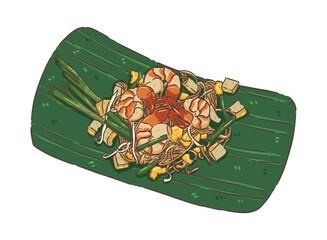 thai food Asian food illustration 