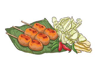 thai food Asian food sai krok isan illustration