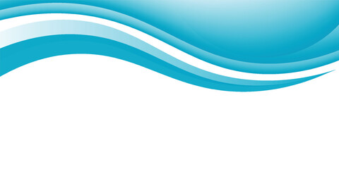 Blue and white business wave banner background. vector