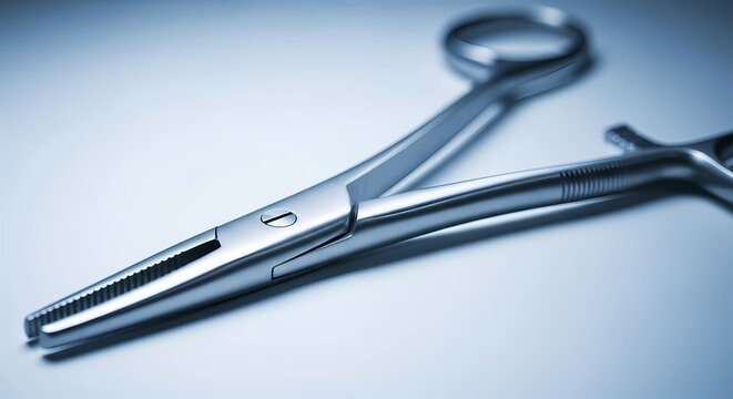 Surgical Hemostat Close Up