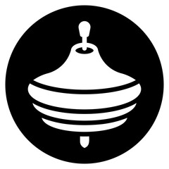 spinning top glyph icon