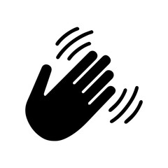 hand hello glyph icon