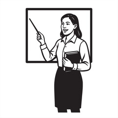 the teacher is teaching