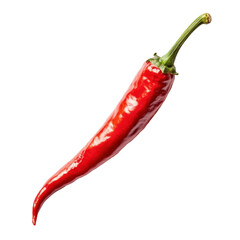 Bright red cayenne pepper isolated on a white background for culinary uses and food photography, Cayenne pepper isolated on white background
