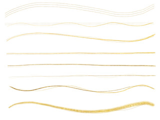 金色のシンプルなラインのあしらいセット