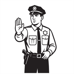 police officer vector illustration