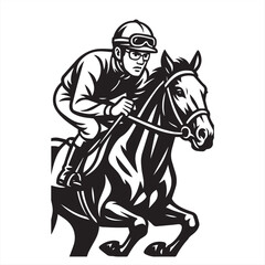 horse rider vector illustration