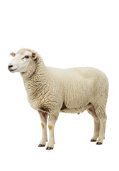 Fototapeta premium Isolated Farm Animal Sheep Woolly Domestic Mammal in Transparent PNG