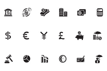 Business and Finance Icon Set Line Style Vector Icons eps 10