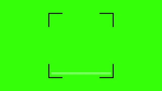 QR code scanner animation on green screen 4k motion seamless looping