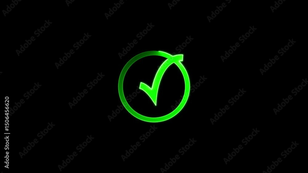 Poster success, correct or selection icon animation.check mark icon on a transparent backgroundcheck mark i