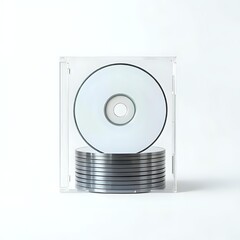 Stack of Silver CDs in a Protective Case