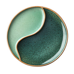 Elegant modern ceramic plate with a unique shape isolated on a Transparent background, modern ceramic plate beautiful shapeisolated on PNG background