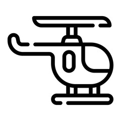 helicopter line icon