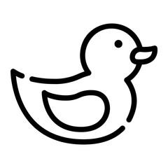 rubber duck line icon
