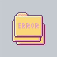 Multiple error folder sign in pixel art style