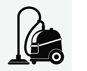 Vacuum cleaner silhouette illustration.