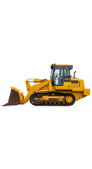 Fototapeta premium Isolated Illustration Of A Yellow Bulldozer Construction Equipment With Details