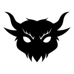 Demon Eyes Silhouette with Intense Expression