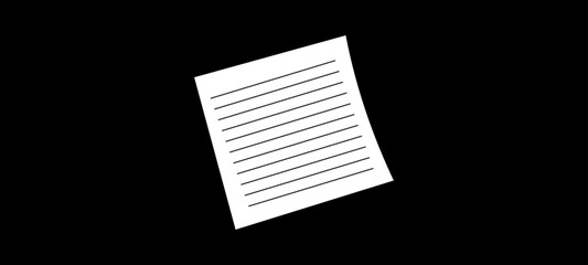 White note paper. Vector Illustration.