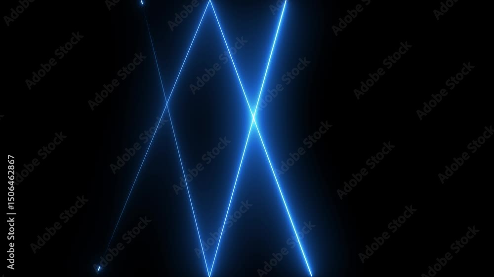 Aufkleber abstract glowing neon lights blinking lines moving animation. neon line moving on background. seamle