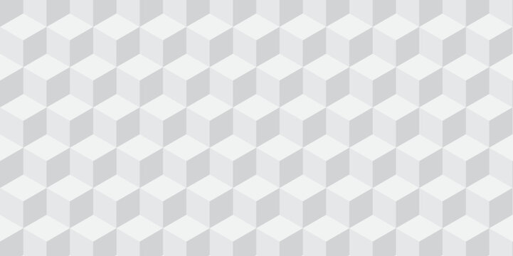 	
Seamless white geometric cube creative concept triangle overlapping overlap square technology texture. geometric digital cubes fabric and wallpaper grid block texture background.