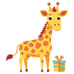 Fototapeta premium Birthday giraffe