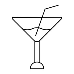 Cocktail outline icon