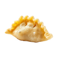 Pierogi dumpling side view full length isolate on transparent background