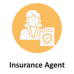 Insurance agent :Vector Icon which can easily modify or edit