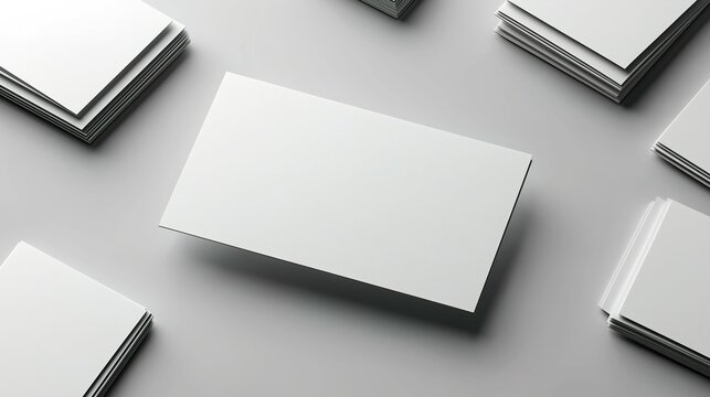 Blank white card on a flat surface, symbolizing simplicity and clarity in design.