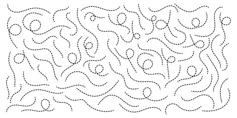 Abstract dotted line set vector