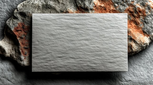 Blank white card on a flat surface, symbolizing simplicity and clarity in design.