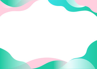 ウェーブ 幾何学 グラフィック 背景素材 緑