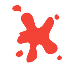 splashes of red stains