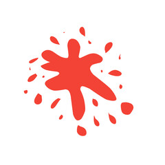 splashes of red stains