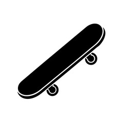 Skateboard Icon Vector Flat and Clean Look Isolated