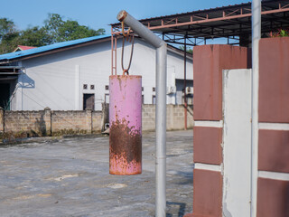 Kentongan is a percussion instrument made of bamboo or teak wood or iron pipe. used as an alarm...
