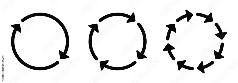 Poster refresh icon. reload icon. recycle symbol. clockwise open circle arrow . circular motion arrow