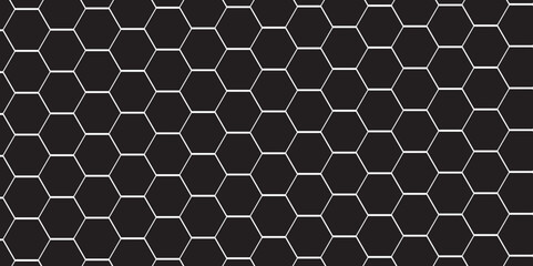 Fototapeta premium Abstract black hexagonal geometric hexagon polygonal pattern background. seamless black web cell and triangle abstract honeycomb background. backdrop wallpaper. 