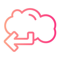 cloud computing gradient icon