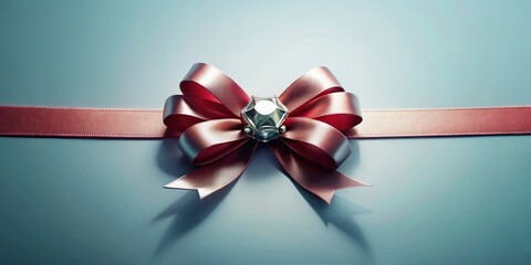 Minimalist Gift Certificate Voucher Design: Elegant Bow & Diamond Ribbon