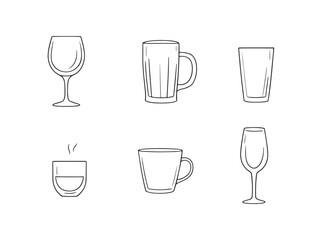 Glass line art pattern modern elegant linear shape