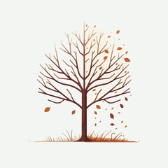 autumn tree with leaves