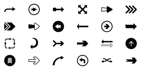 Arrow vector icon set. Use full arrow icon. Mega set of vector arrows. Black arrows icons big sets. Vector arrow illustration. EPS 10